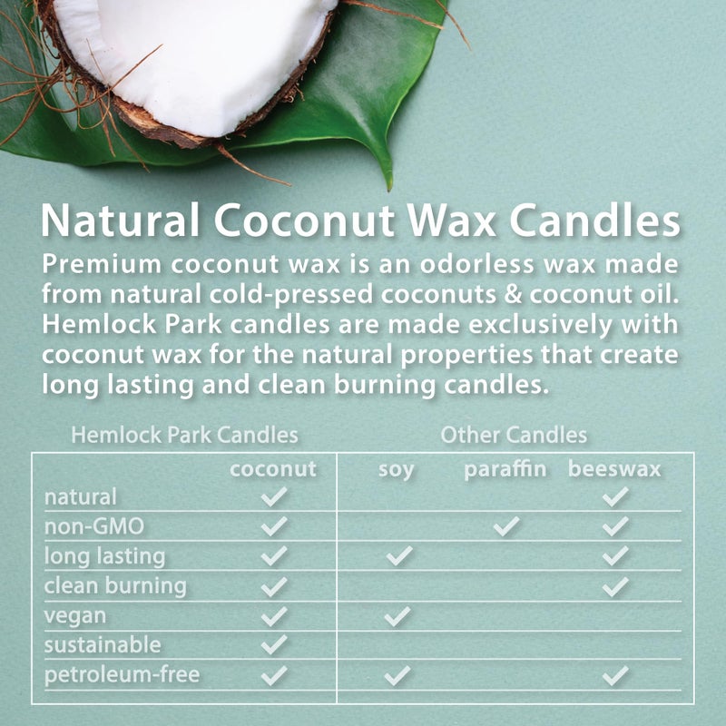 Hemlock Park Crackling Wood Wick Candle Handcrafted with Natural Coconut Wax and Essential Oils (Standard 8 oz, Lotus Flower) - Image 5